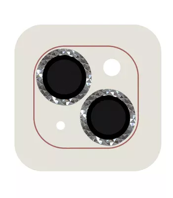 Захисне скло Metal Shine на камеру (в упак.) Apple iPhone 15 (6.1") / 15 Plus (6.7") Срібний / Silver