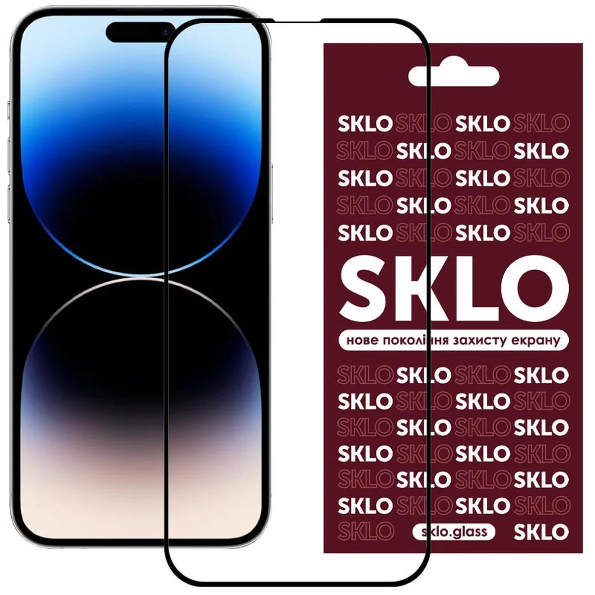Защитное стекло SKLO 3D (full glue) для Apple iPhone 15 Plus (6.7") Черный