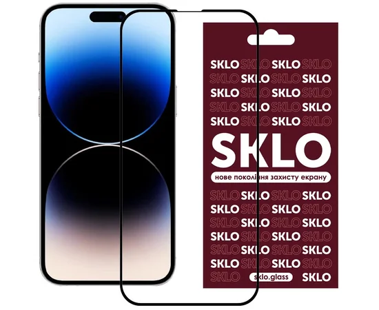 Защитное стекло SKLO 3D (full glue) для Apple iPhone 15 Plus (6.7") Черный