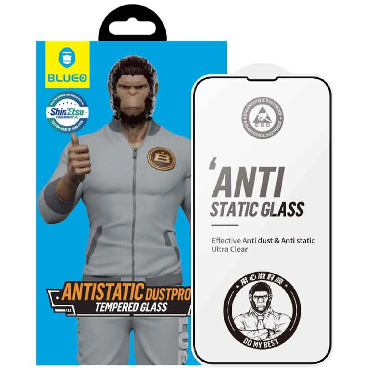 Защитное 2.5D стекло Blueo Full Cover HD для Apple iPhone 15 Plus / 14 Pro Max (6.7") Черный