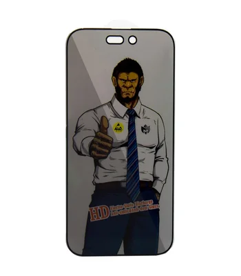 Защитное стекло Privacy 5D Anti-Static (тех.пак) для Apple iPhone 15 Pro (6.1") Черный