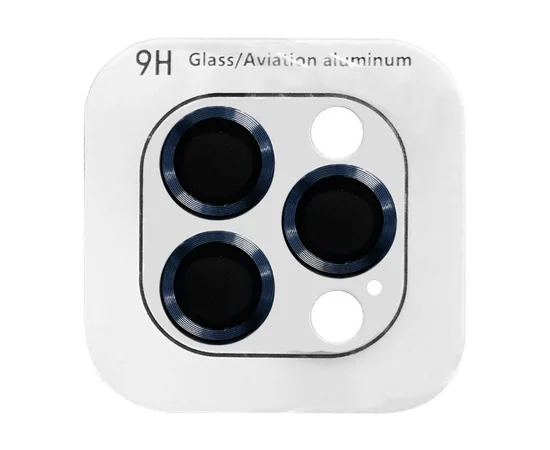 Захисне скло Metal Classic на камеру (в упак.) Apple iPhone 15 Pro (6.1") / 15 Pro Max (6.7") Синій / Dark Blue