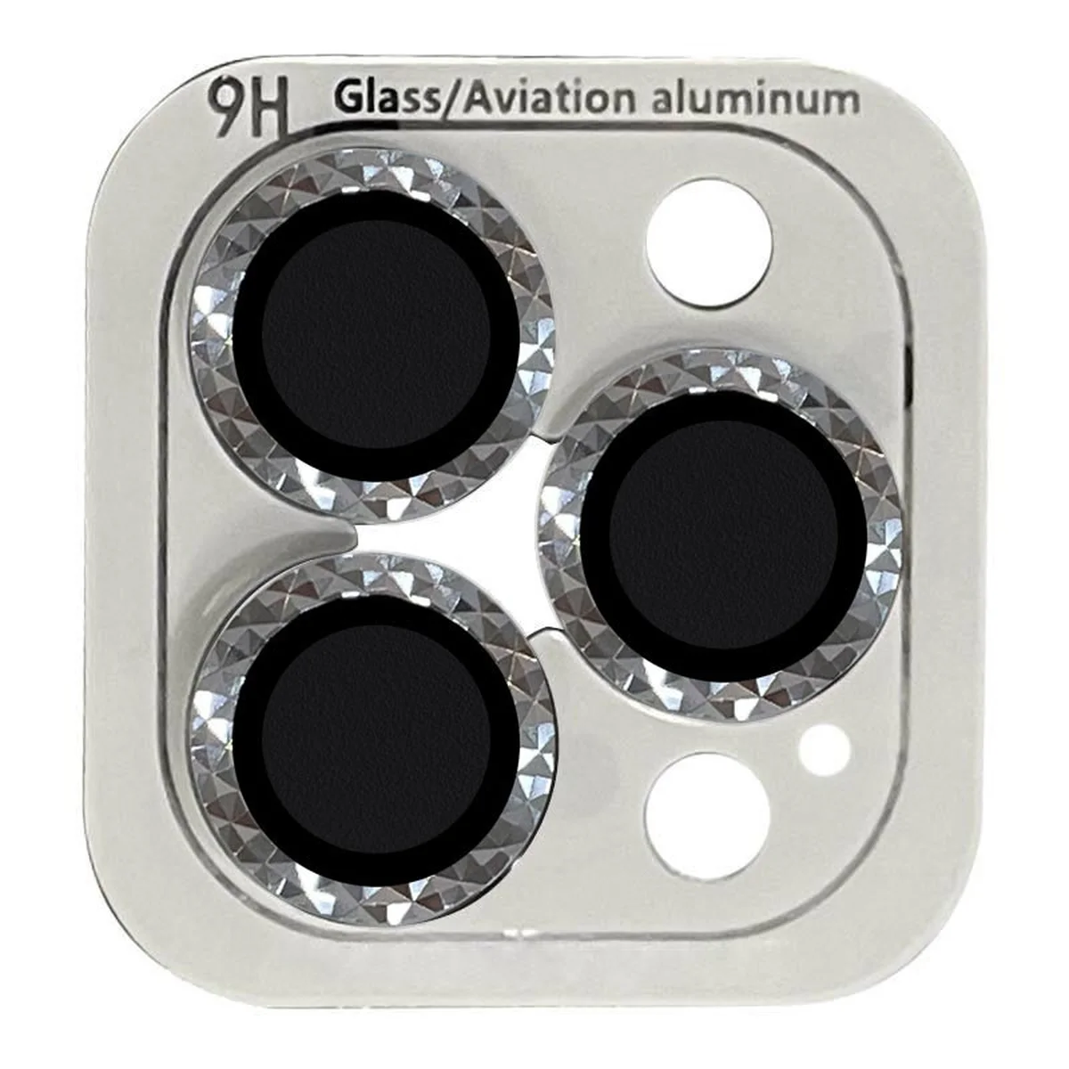 Захисне скло Metal Shine на камеру (в упак.) Apple iPhone 15 Pro (6.1") / 15 Pro Max (6.7") Срібний / Silver