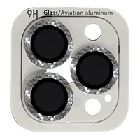 Захисне скло Metal Shine на камеру (в упак.) Apple iPhone 15 Pro (6.1") / 15 Pro Max (6.7") Срібний / Silver