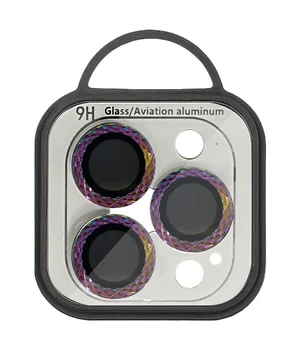 Защитное стекло Metal Shine на камеру (в упак.) для Apple iPhone 15 Pro (6.1") / 15 Pro Max (6.7") Сиреневый / Rainbow Защитное стекло Metal Shine на камеру (в упак.) для Apple iPhone 15 Pro (6.1") / 15 Pro Max (6.7") Сиреневый / Rainbow