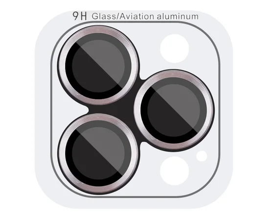 Захисне скло Metal Classic на камеру (в упак.) Apple iPhone 15 Pro (6.1") / 15 Pro Max (6.7") Сірий / Titanium Gray