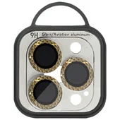 Захисне скло Metal Shine на камеру (в упак.) Apple iPhone 15 Pro (6.1") / 15 Pro Max (6.7") Золотий / Gold