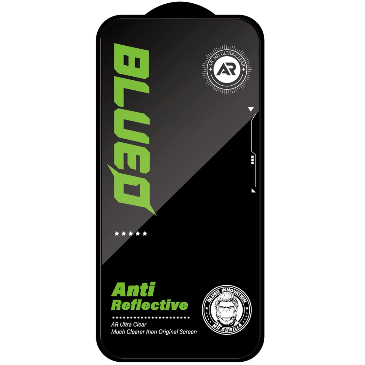 Защитное 2.5D стекло Blueo AR Anti-Reflective HD для Apple iPhone 15 Pro (6.1") Черный