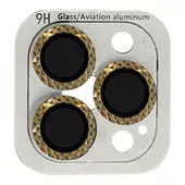 Захисне скло Metal Shine на камеру (в упак.) Apple iPhone 15 Pro (6.1") / 15 Pro Max (6.7") Золотий / Gold