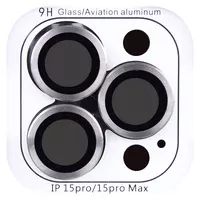 Захисне скло Metal Classic на камеру (в упак.) Apple iPhone 15 Pro (6.1") / 15 Pro Max (6.7") Сірий / Titanium Gray