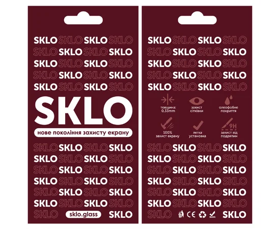 Защитное стекло SKLO 3D (full glue) для Apple iPhone 15 Pro (6.1") Черный