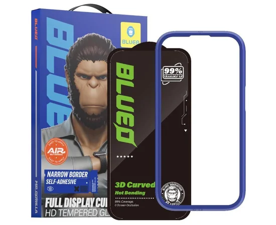Захисне 3D скло Blueo Hot Bending New для Apple iPhone 15 Pro Max (6.7") Чорний