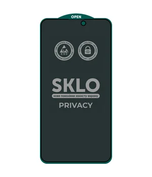Захисне скло SKLO 5D Privacy (тех.пак) для Apple iPhone 15 Pro Max (6.7") Чорний