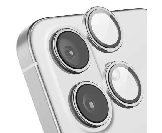 Захисне скло Metal Classic на камеру (в упак.) Apple iPhone 16 (6.1") / 16 Plus (6.7") Срібний / Silver