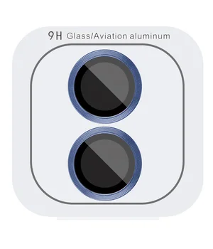 Захисне скло Metal Classic на камеру (в упак.) Apple iPhone 16 (6.1") / 16 Plus (6.7") Синій / Ultramarine
