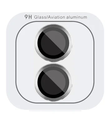 Захисне скло Metal Classic на камеру (в упак.) Apple iPhone 16 (6.1") / 16 Plus (6.7") Срібний / Silver