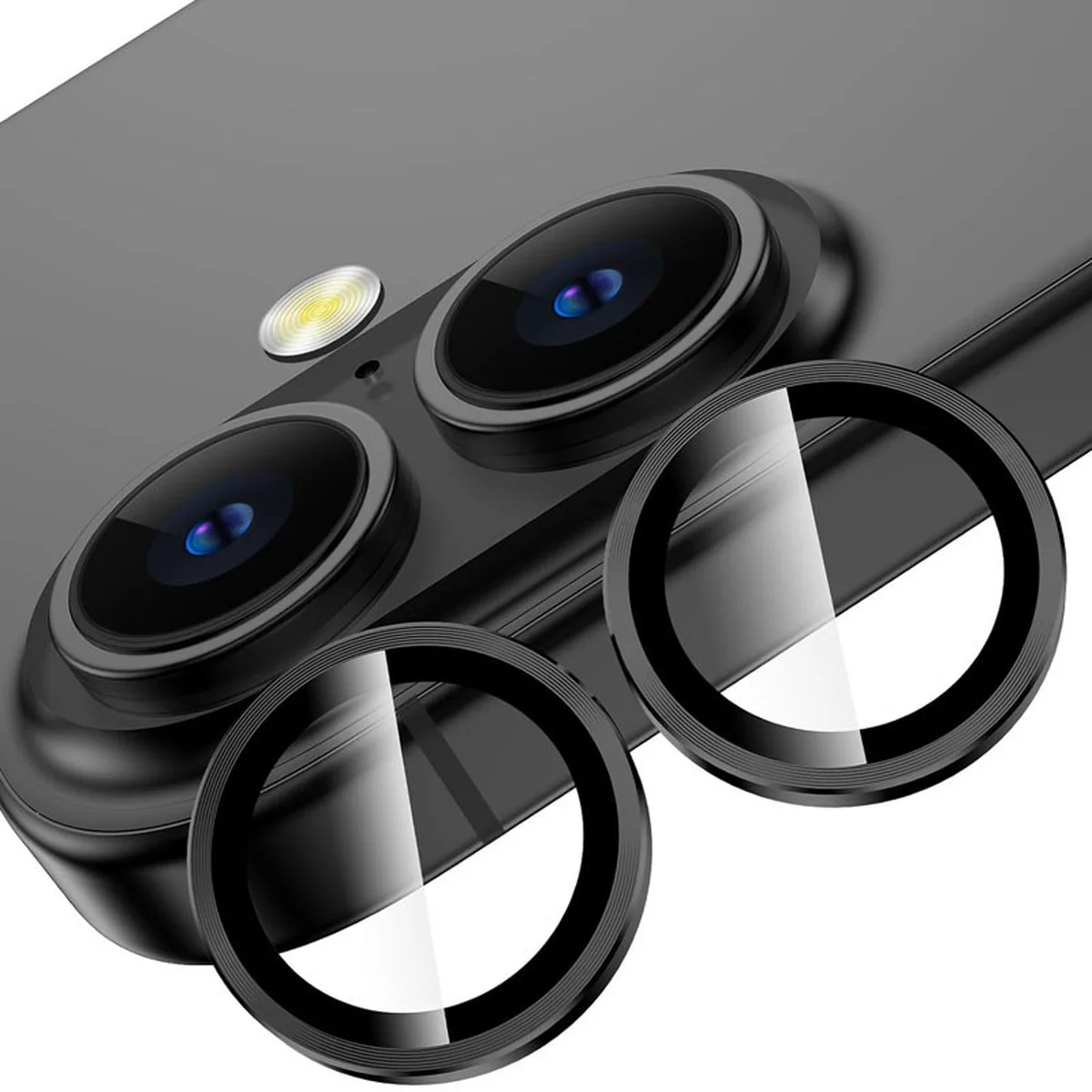 Захисне скло Metal Classic на камеру (в упак.) Apple iPhone 16 (6.1") / 16 Plus (6.7") Чорний / Black