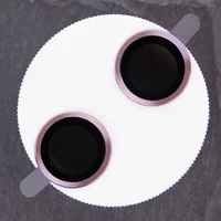 Защитное стекло Metal Classic на камеру (в упак.) для Apple iPhone 16 (6.1") / 16 Plus (6.7") Розовый / Pink