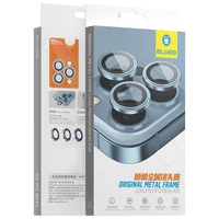 Защитное стекло BlueO Metal на камеру для Apple iPhone 16 (6.1") / 16 Plus (6.7") Синий / Blue