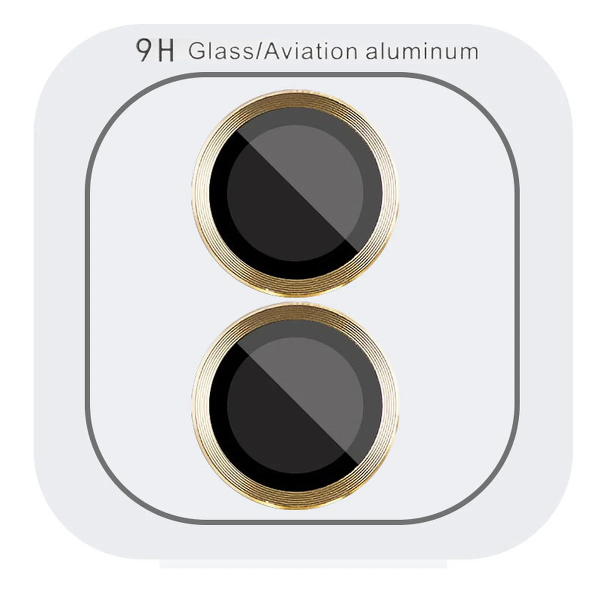 Защитное стекло Metal Classic на камеру (в упак.) для Apple iPhone 16 (6.1") / 16 Plus (6.7") Золотой / Gold