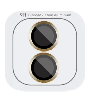 Захисне скло Metal Classic на камеру (в упак.) Apple iPhone 16 (6.1") / 16 Plus (6.7") Золотий / Gold