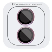 Защитное стекло Metal Classic на камеру (в упак.) для Apple iPhone 16 (6.1") / 16 Plus (6.7") Розовый / Pink