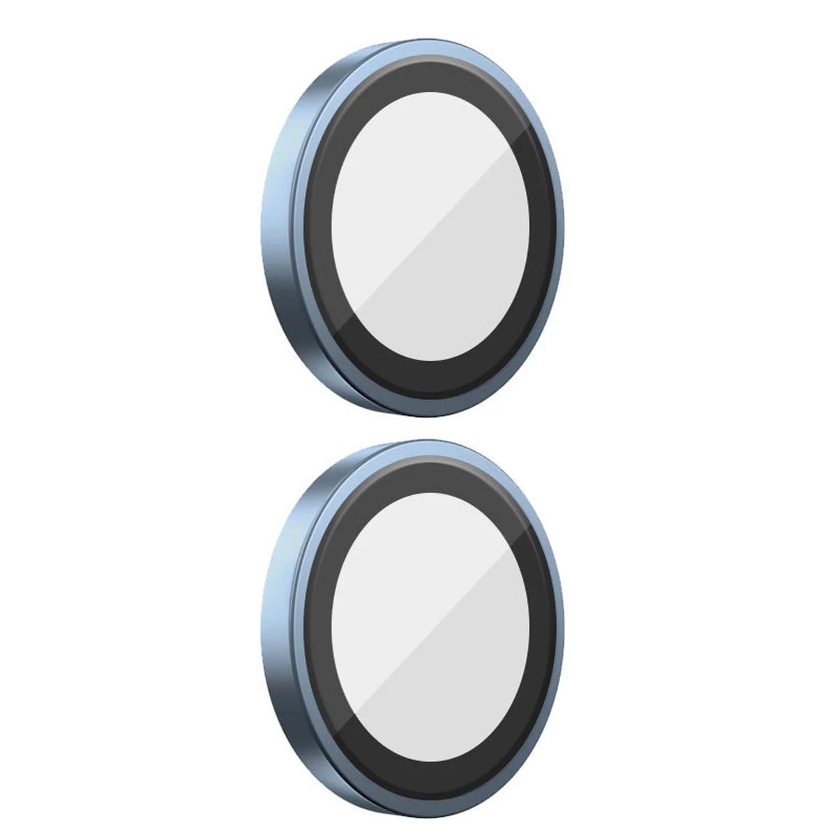 Защитное стекло BlueO Metal на камеру для Apple iPhone 16 (6.1") / 16 Plus (6.7") Синий / Blue