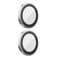 Защитное стекло BlueO Metal на камеру для Apple iPhone 16 (6.1") / 16 Plus (6.7") Серебряный / Silver