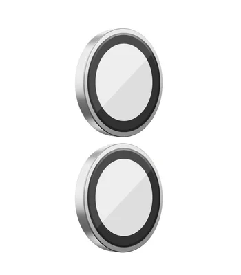 Захисне скло BlueO Metal на камеру для Apple iPhone 16 (6.1") / 16 Plus (6.7") Срібний / Silver