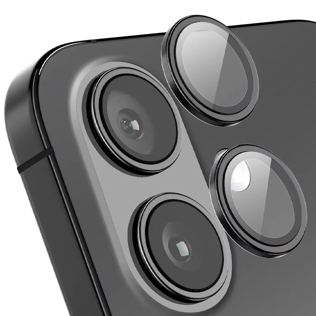 Захисне скло Metal Classic на камеру (в упак.) Apple iPhone 16 (6.1") / 16 Plus (6.7") Чорний / Black