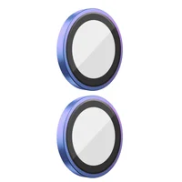 Защитное стекло BlueO Metal на камеру для Apple iPhone 16 (6.1") / 16 Plus (6.7") Сиреневый / Colorful