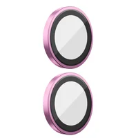 Защитное стекло BlueO Metal на камеру для Apple iPhone 16 (6.1") / 16 Plus (6.7") Розовый / Pink