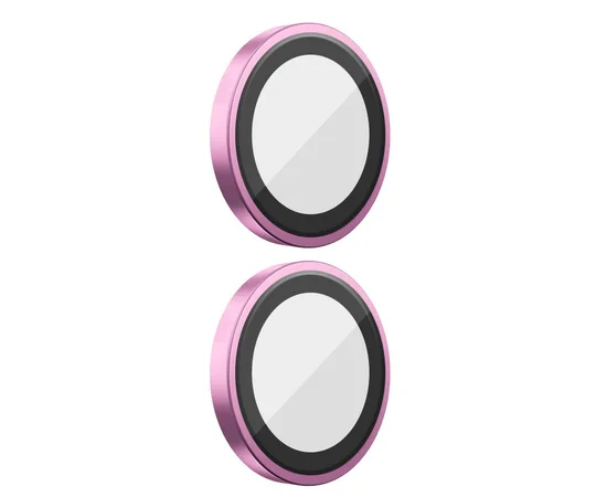 Захисне скло BlueO Metal на камеру для Apple iPhone 16 (6.1") / 16 Plus (6.7") Рожевий / Pink