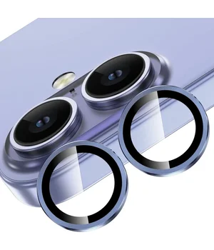 Захисне скло Metal Classic на камеру (в упак.) Apple iPhone 16 (6.1") / 16 Plus (6.7") Синій / Ultramarine
