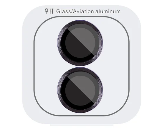 Защитное стекло Metal Classic на камеру (в упак.) для Apple iPhone 16 (6.1") / 16 Plus (6.7") Черный / Black