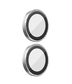 Защитное стекло BlueO Metal на камеру для Apple iPhone 16 (6.1") / 16 Plus (6.7") Серебряный / Silver Diamond Защитное стекло BlueO Metal на камеру для Apple iPhone 16 (6.1") / 16 Plus (6.7") Серебряный / Silver Diamond