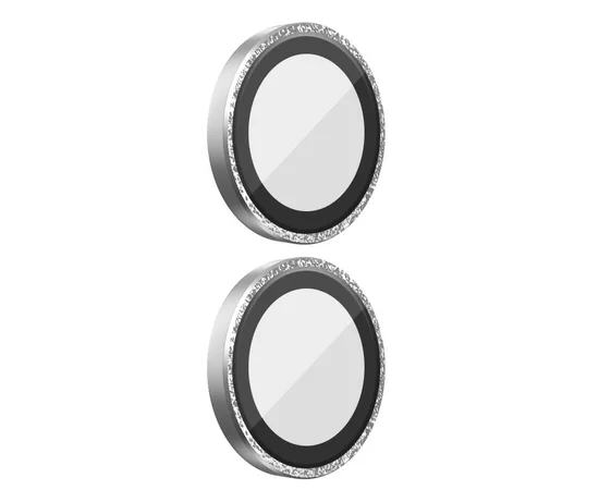 Захисне скло BlueO Metal на камеру для Apple iPhone 16 (6.1") / 16 Plus (6.7") Срібний / Silver Diamond