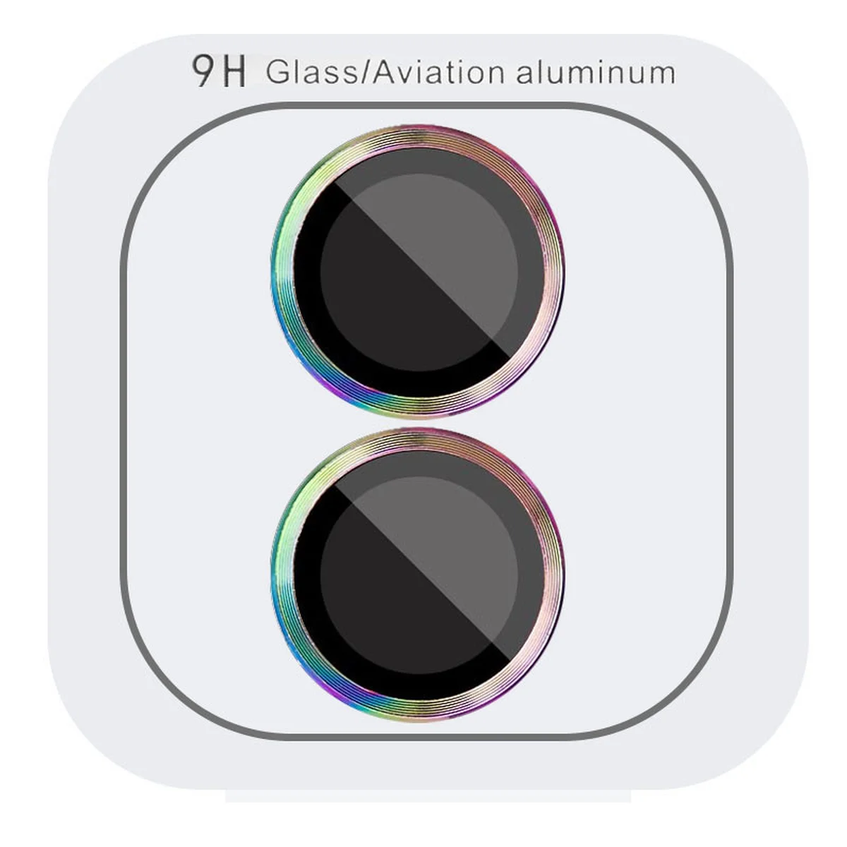 Защитное стекло Metal Classic на камеру (в упак.) для Apple iPhone 16 (6.1") / 16 Plus (6.7") Сиреневый / Rainbow