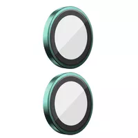 Защитное стекло BlueO Metal на камеру для Apple iPhone 16 (6.1") / 16 Plus (6.7") Бирюзовый / Green