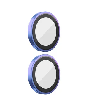 Защитное стекло BlueO Metal на камеру для Apple iPhone 16 (6.1") / 16 Plus (6.7") Сиреневый / Colorful