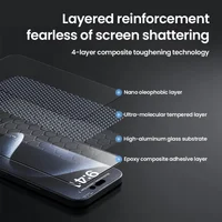 Захисне скло Nillkin (CP+PRO) для Apple iPhone 16 Pro (6.3") (+ аплікатор) Чорний