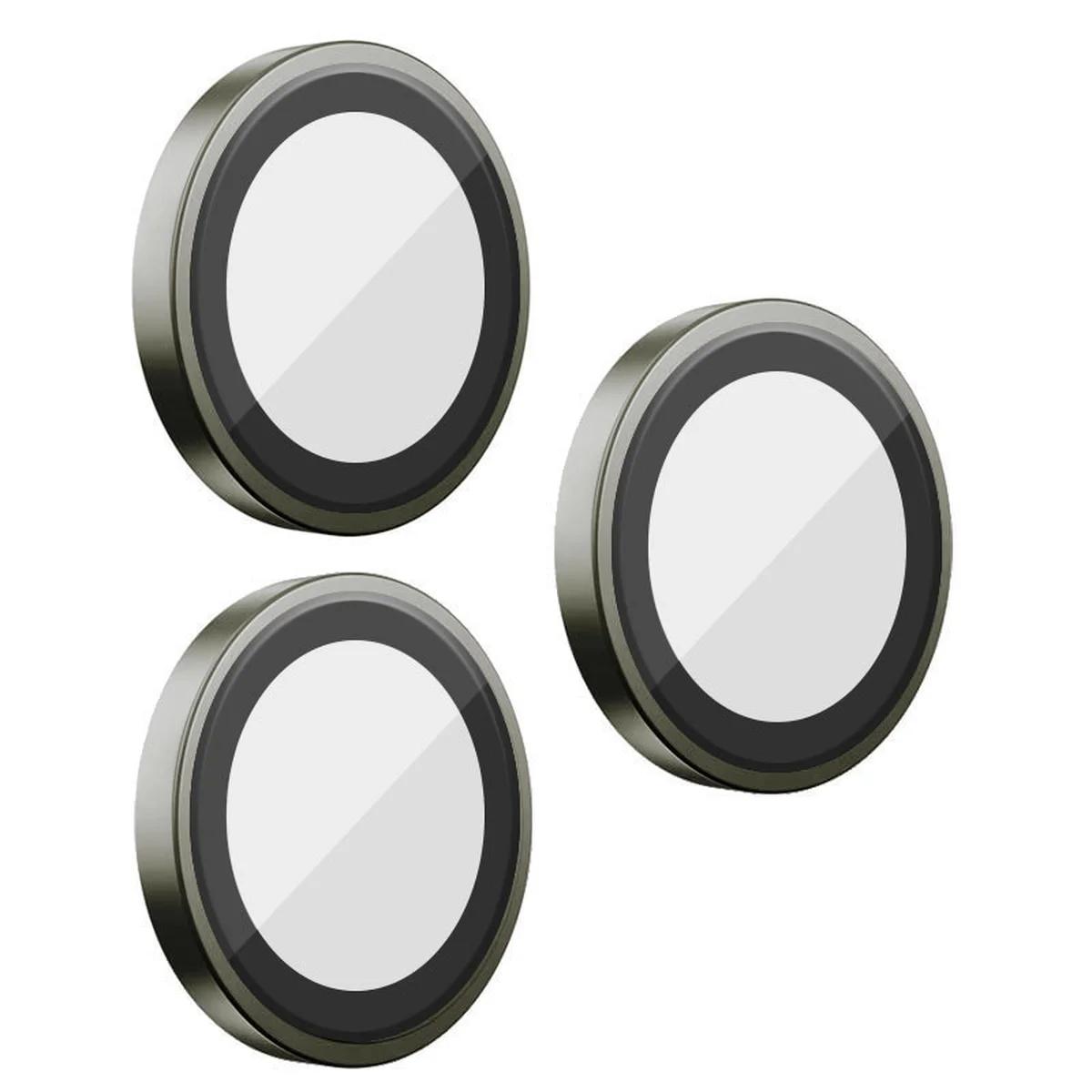 Защитное стекло BlueO Metal на камеру для Apple iPhone 16 Pro / 16 Pro Max / 15 Pro / 15 Pro Max Серый / Natural Titanium