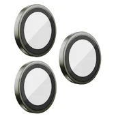Защитное стекло BlueO Metal на камеру для Apple iPhone 16 Pro / 16 Pro Max / 15 Pro / 15 Pro Max Серый / Natural Titanium