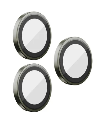 Защитное стекло BlueO Metal на камеру для Apple iPhone 16 Pro / 16 Pro Max / 15 Pro / 15 Pro Max Серый / Natural Titanium