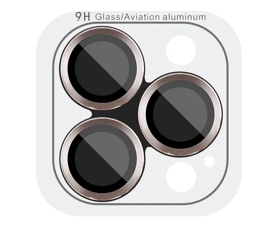 Захисне скло Metal Classic на камеру (в упак.) Apple iPhone 16 Pro (6.3") / 16 Pro Max (6.9") Золотий / Desert Gold