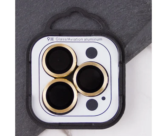 Защитное стекло Metal Classic на камеру (в упак.) для Apple iPhone 16 Pro (6.3") / 16 Pro Max (6.9") Золотой / Gold