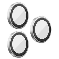 Защитное стекло BlueO Metal на камеру для Apple iPhone 16 Pro / 16 Pro Max / 15 Pro / 15 Pro Max Серебряный / Silver