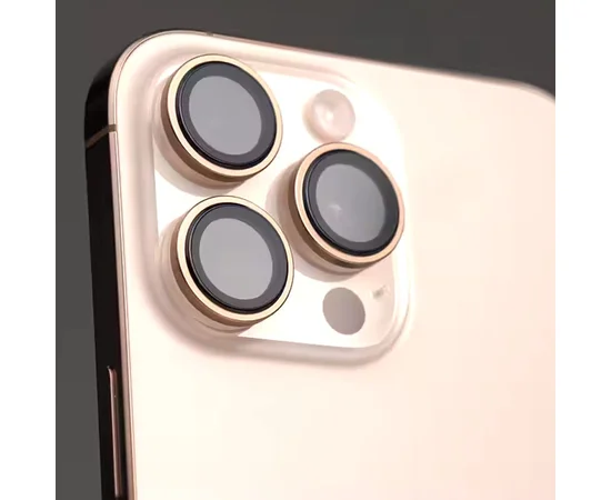 Захисне скло BlueO Metal на камеру для Apple iPhone 16 Pro / 16 Pro Max / 15 Pro / 15 Pro Max Золотий / Gold Titanium