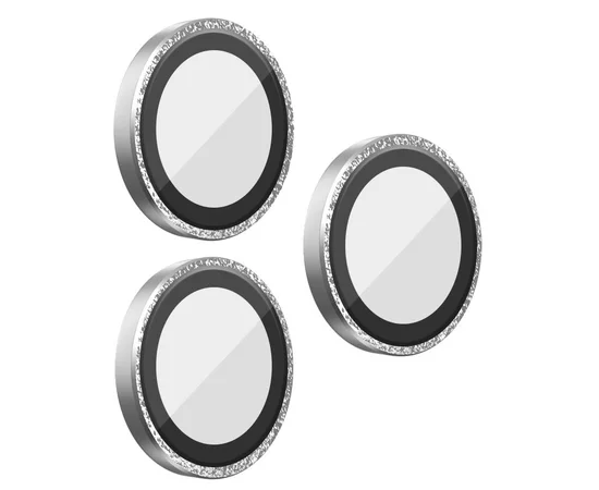 Захисне скло BlueO Metal на камеру для Apple iPhone 16 Pro/16 Pro Max/15 Pro/15 Pro Max Срібний/Silver Diamond