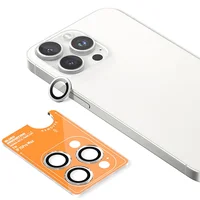 Защитное стекло BlueO Metal на камеру для Apple iPhone 16 Pro / 16 Pro Max / 15 Pro / 15 Pro Max Серебряный / Silver